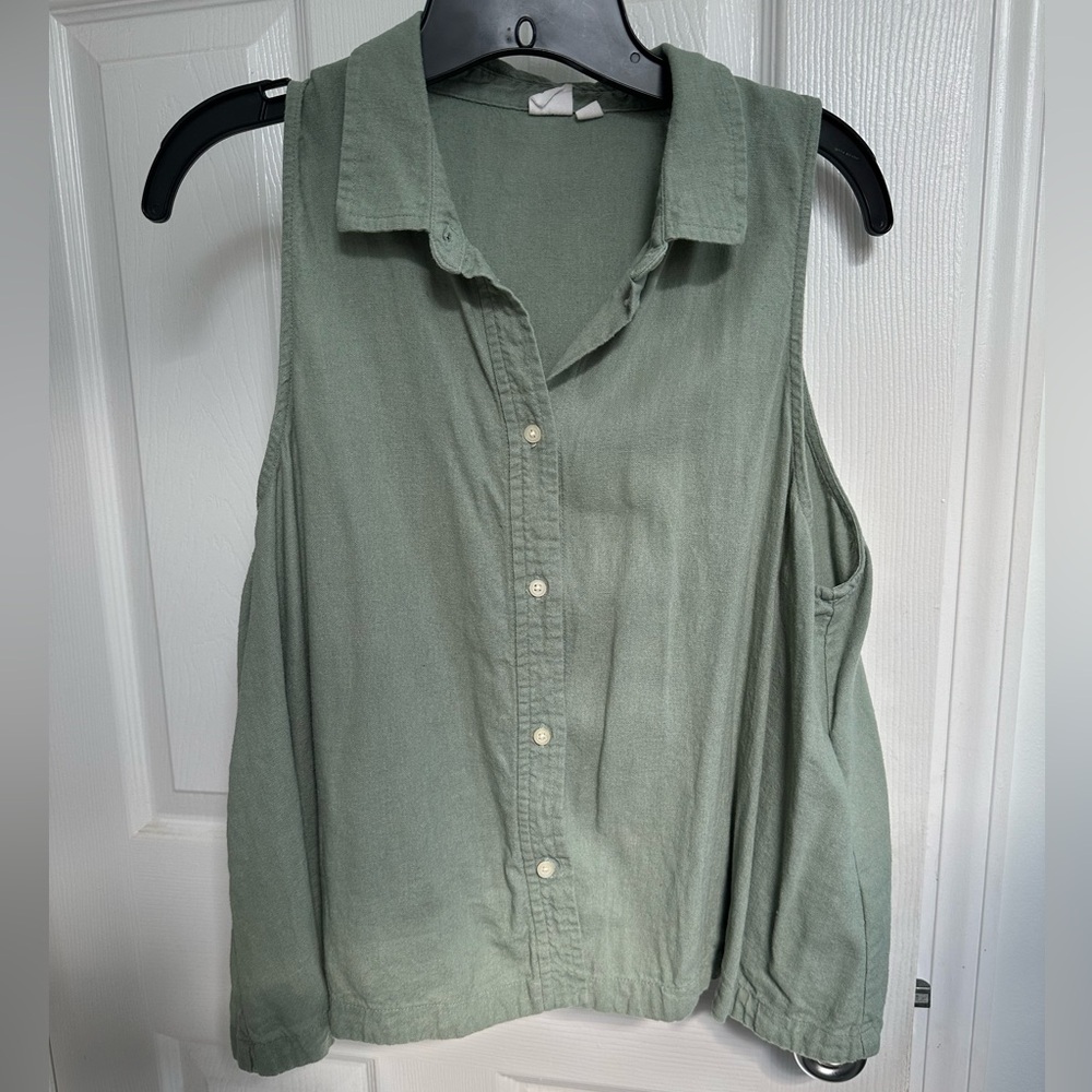 Gap sleeveless top linen blend